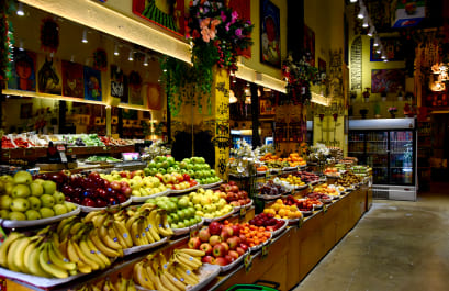 Organic fruits and vegetables